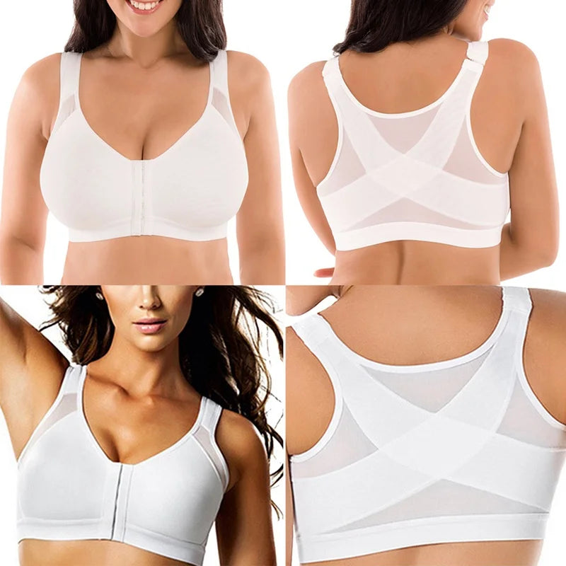 Posture Corrector Lift Up Bra Women Cross Back Bra Breathable Underwear Shockproof Sports Top gym Fitness Vest Bra back support