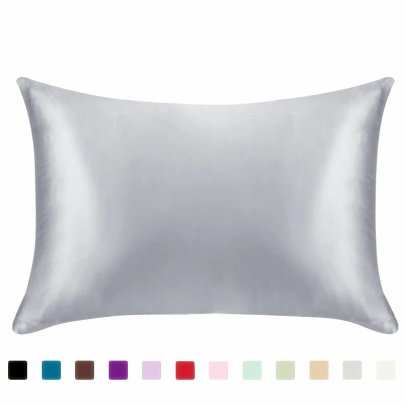 Polyester Satin King Pillowcase Soft Smooth Queen/Standard Pillowcase Cushion Cover Chair Seat Bedding Pillows Cover Home Decor