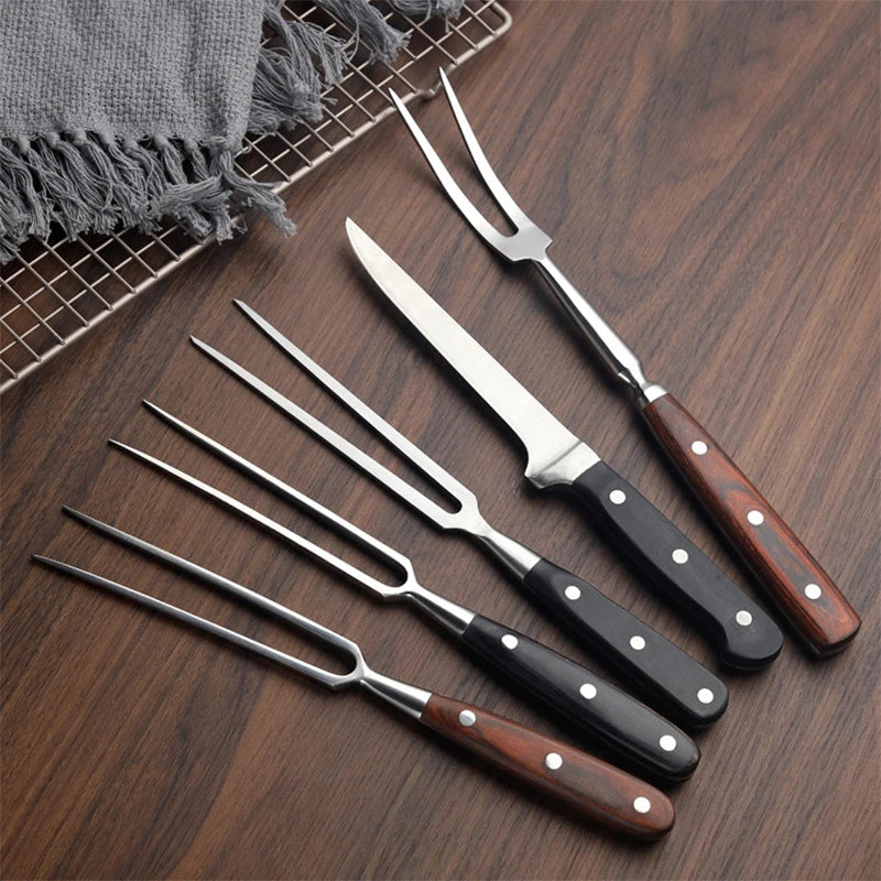 Barbecue Fork Beef Grill Tools BBQ Accessories Stainless Steel Portable Outdoor BBQ Camping Cooking Barbecue Grill Grill Grill