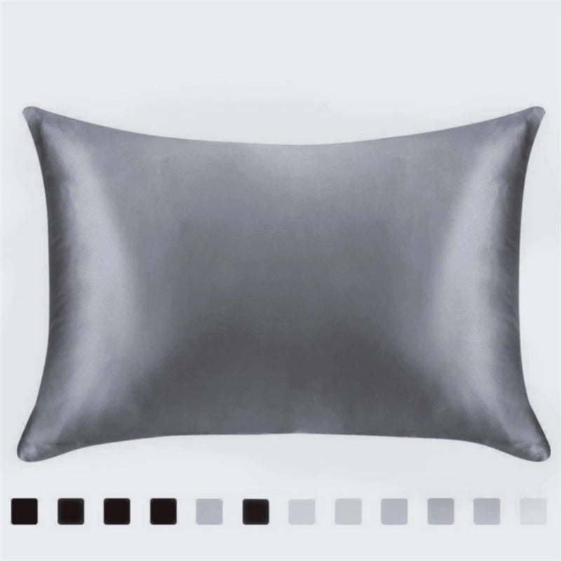 Polyester Satin King Pillowcase Soft Smooth Queen/Standard Pillowcase Cushion Cover Chair Seat Bedding Pillows Cover Home Decor