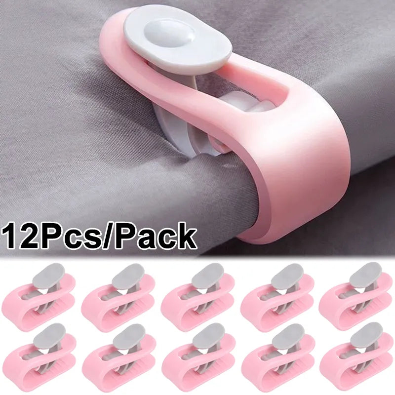 12/1Pcs Duvet Clips Non-slip Quilt Blanket Clip Duvet Sheet Fixer Anti-run Bed Sheet Clips Quilt Fastener Sleep Clothes Pegs