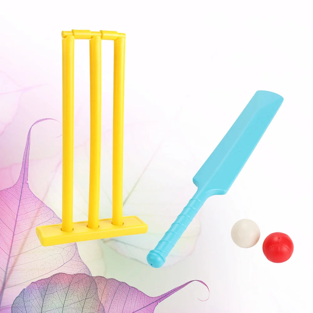 4pcs Kids Cricket Set Outdoor Playing Cricket Bat Stump Parent Child Interactive Sports Game for Backyard ( )