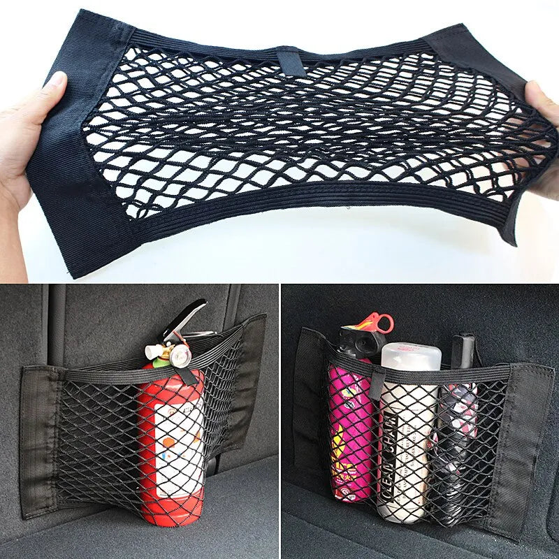 Car Back Rear Mesh Trunk Seat Elastic String Net Storage Bag