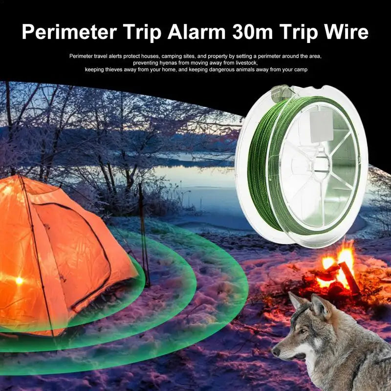 1 roll Trip Wire Perimeter Alarm Invisible Thread Flame Resistant Tough Survival Outdoor Cord Model Rocket Trip Wire Alarm