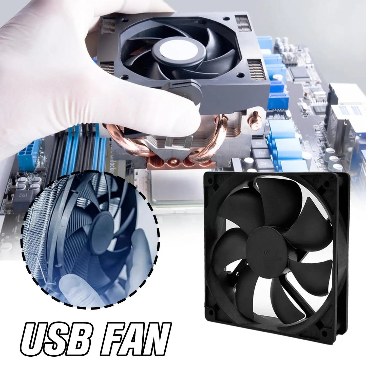 5V Brushless Cooling Fan USB Ventiliator Computer Case 2500RPM Cooler Oil-impregnated PBT CPU Radiator USB Fan PC USB Gadgets