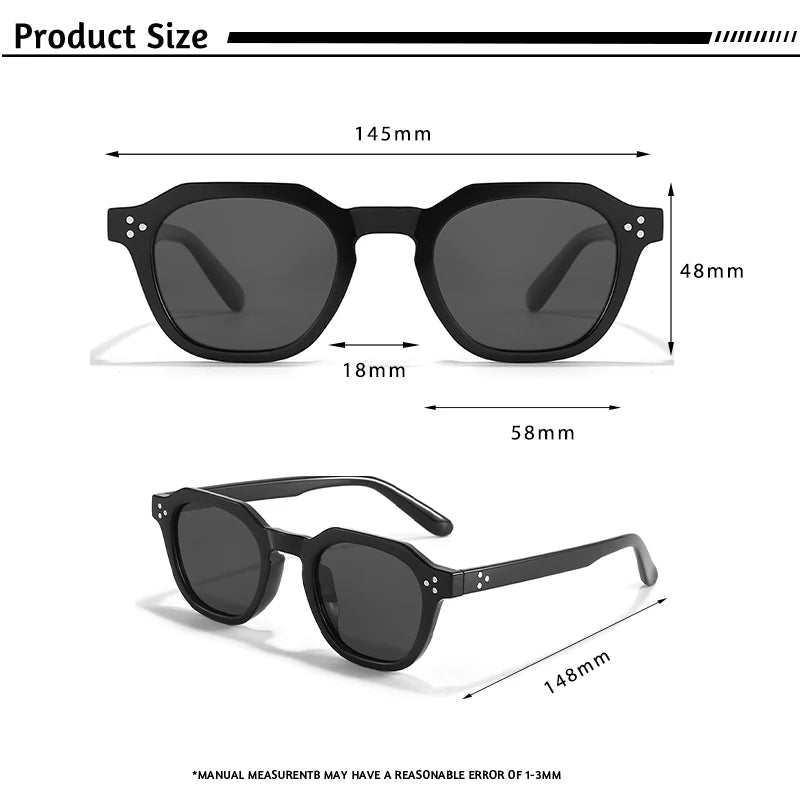 Caterside Retro Polarized TR90 Frame Men Sunglasses Fashion Polygon Women Sun Glasses Outddor High Quality Travel UV400 Eyewear