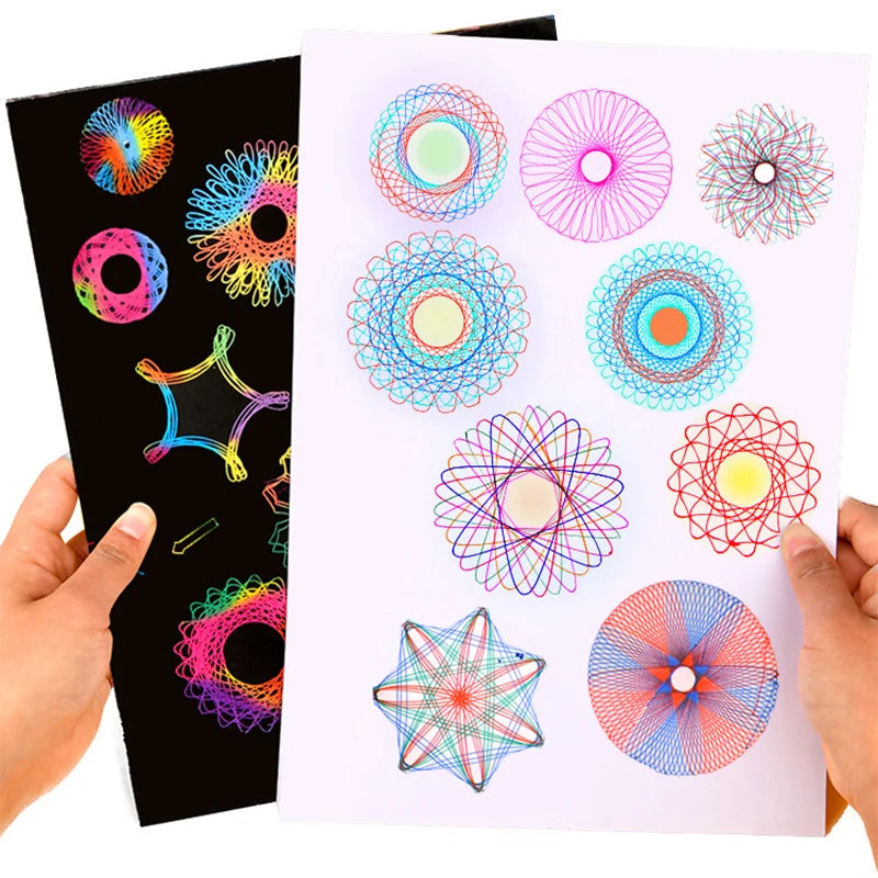 Classic Gear Spirograph Drawing Set Geometric Painting Stencils Rulers Scratch Rainbow Paper Creative Educational Kids Toys Gift