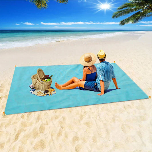 Sand Free Beach Towel Portable Blue beach Towels Anti-slip Sand Mats Polyester Outdoor Towel for Beach support drop ship