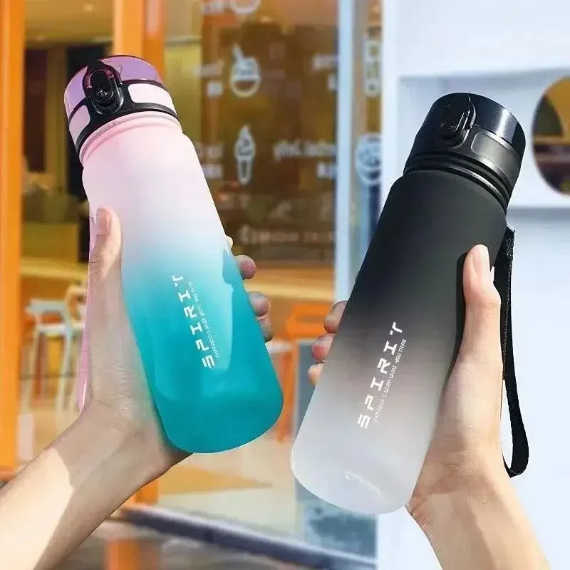 Handcarried Large Capacity Sports Water Bottle Leak Proof Colorful Plastic Cup Drinking Outdoor Travel Portable Gym Fitness Jugs