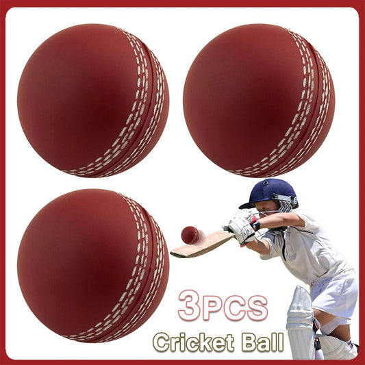 3pcs Cricket Ball Durable PU Training Balls Sports Wind Swinging Bouncing Spinning Cricket Balls for  Practice Portable Training