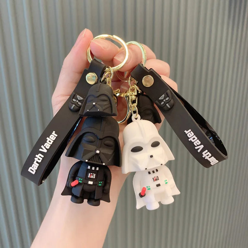 7cm Disney Star Wars Anime Figure Darth Vader Super Heros Deadpool Keychain Pendant Children's Toy Birthday Gifts