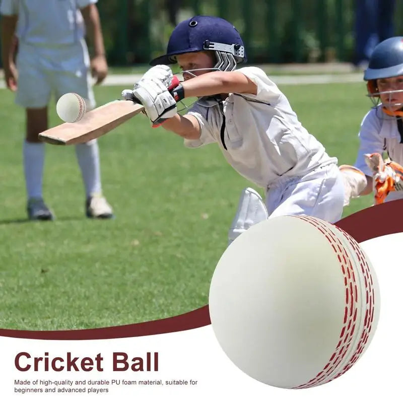 3pcs Cricket Ball Durable PU Training Balls Sports Wind Swinging Bouncing Spinning Cricket Balls for  Practice Portable Training