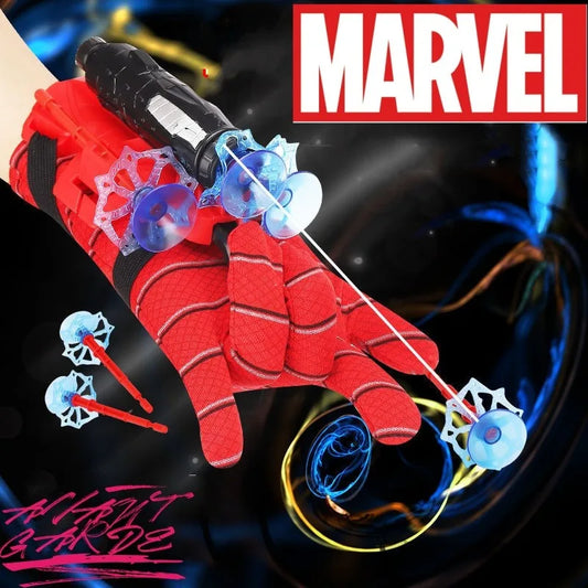 Marvel SpiderMan Action Toys Super Hero Launcher Rotat Launcher Soft Bullet Gun Suction Cup Ejection Toy Children Birthday Gift