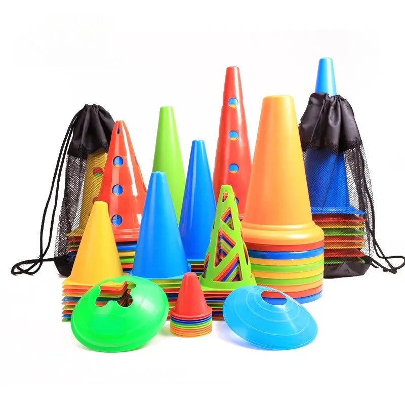 10Pcs Soccer Training Sign Dish Bucket Pressure Resistant Cone Marker Disc Marker Bucket Football Agility Training Sports Saucer