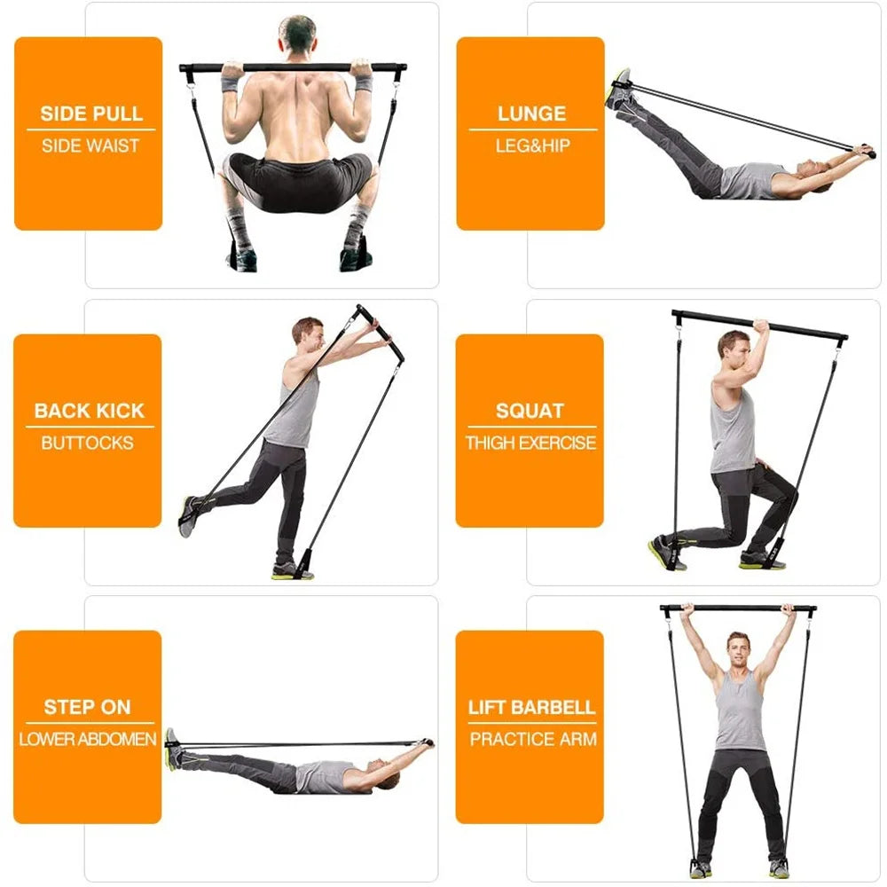 Fitness Booty Resistance Elastic Band Workout for Training Home Exercise Sport Gym Dumbbell Harness Set Expander Equipment