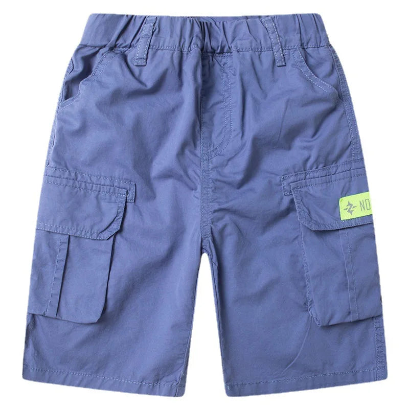 Boys Cargo Shorts Summer Short Sport Cotton Sweatpants Boys Knee Length Pants Size Hot Pants Kids Clothes 6 8 10 12 13 14 Year