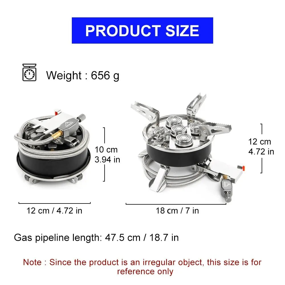 Widesea Camping Tourist Burner 8800W Gas Stove Cookware Portable Furnace