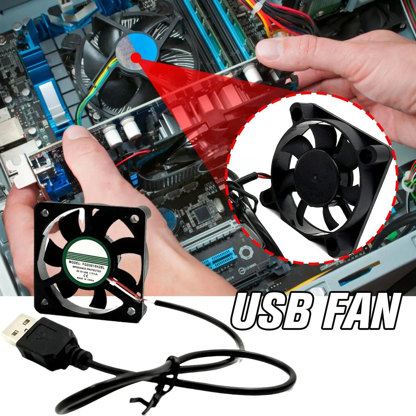 5V Brushless Cooling Fan USB Ventiliator Computer Case 2500RPM Cooler Oil-impregnated PBT CPU Radiator USB Fan PC USB Gadgets