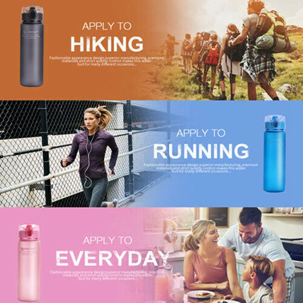 Sport Water Bottle Leakproof Outdoor Bike Drinking Water Bottle Cup Kids BPA Free School Bottles Camping 560ML 400ML