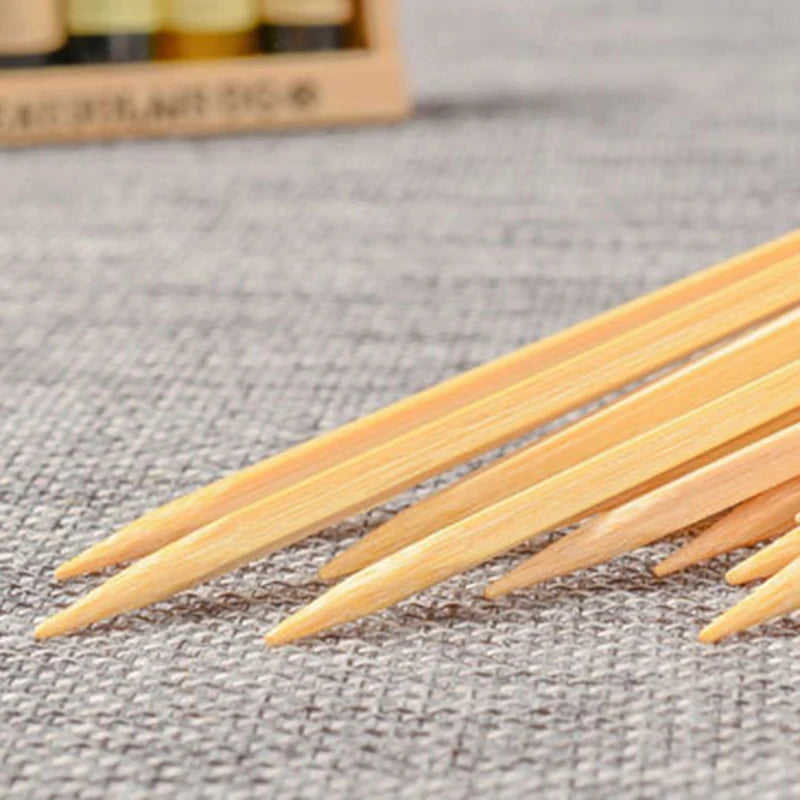 100x Disposable Bamboo Sticks Barbecue Tools Natural Bbq Bamboo Skewers Camping Party For Kabob Fruit Cocktail Party Bbq Tools