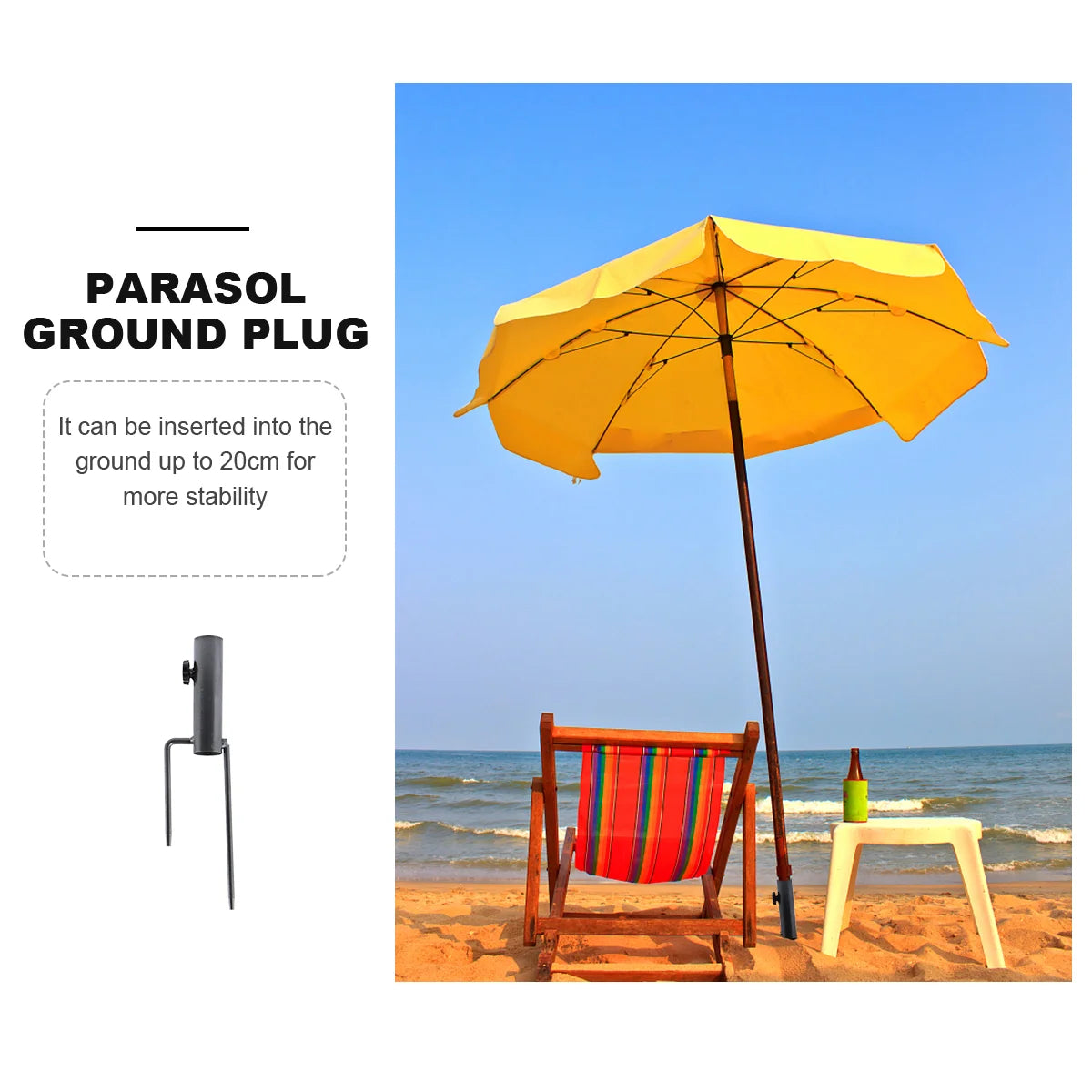 Beach Umbrella Holder Stand Outdoor Beach Umbrella Holder Sunshade Ground Plug For Grass Ground Tricycle Umbrella Holder