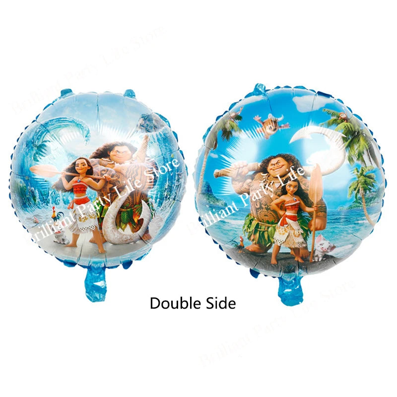 Disney Moana Foil Balloons Girls Birthday Party Decorations 32inch Blue Number Baby Shower Kids Toys Globos Princess Girl Gift