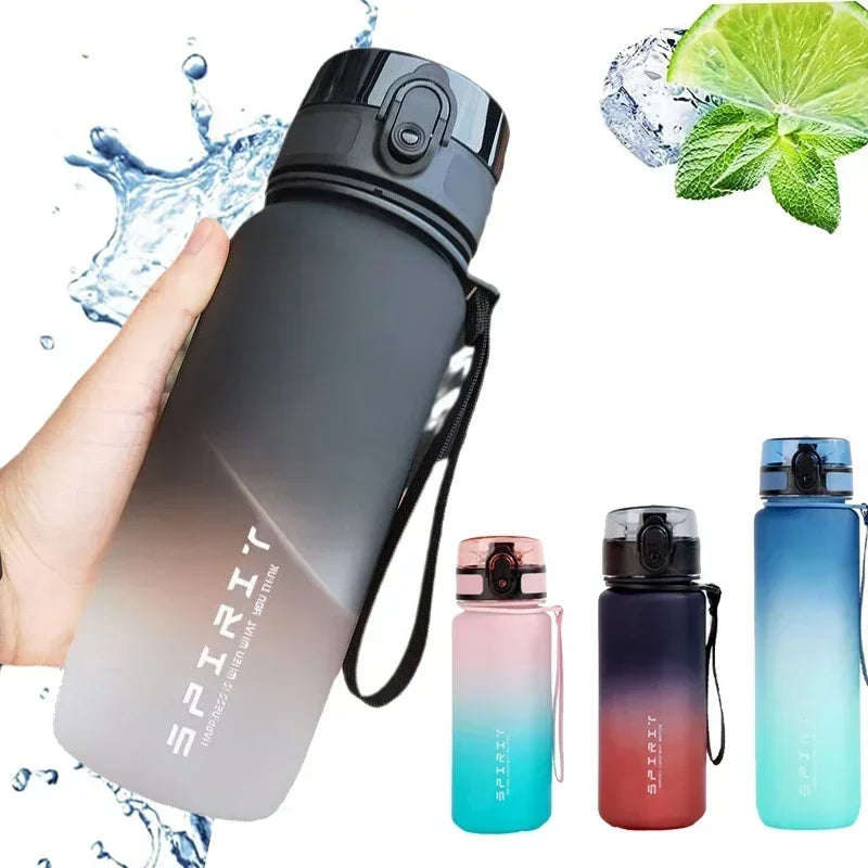 Handcarried Large Capacity Sports Water Bottle Leak Proof Colorful Plastic Cup Drinking Outdoor Travel Portable Gym Fitness Jugs