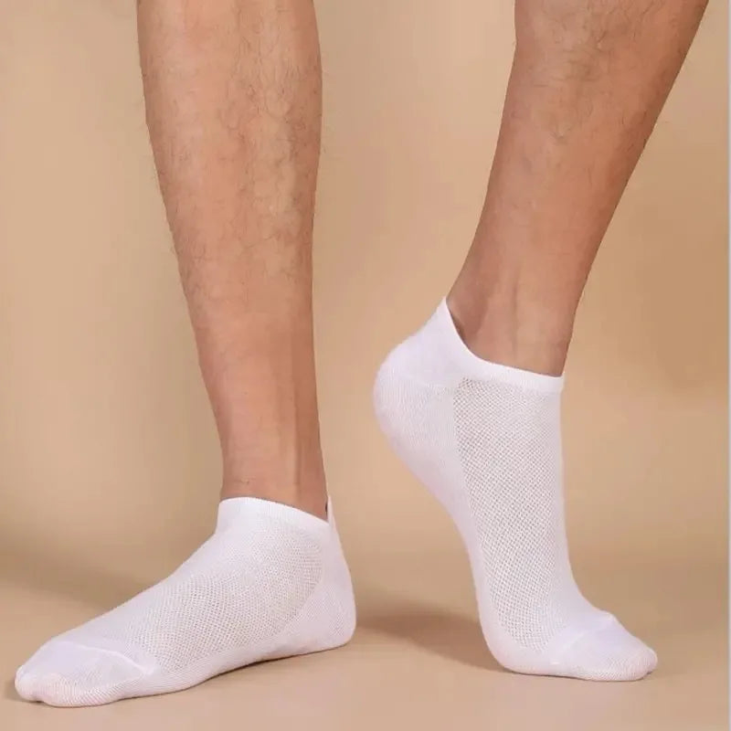 10 Pairs Unisex Casual Plain Color Boat Socks Thin Breathable Comfy Anti Odor Sweat-absorbing Low Cut Ankle Socks For Men Women