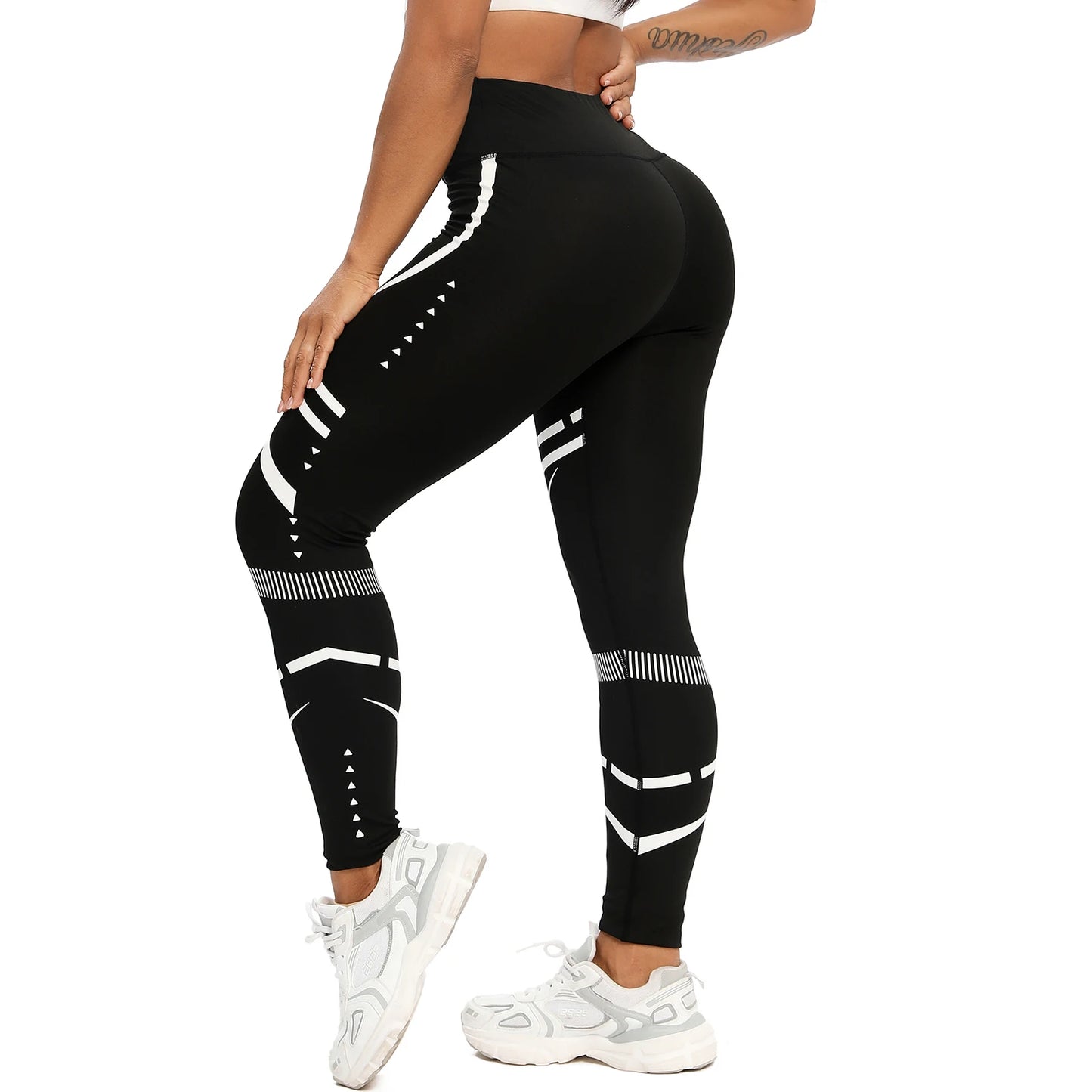 Geo Pattern Leggings Women Seamless Yoga Pants Fitness Women's Pants Sport Running High Waist Energy Workout Tights Gym Clothing