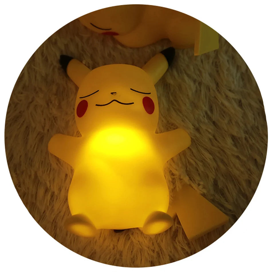 Pokemon Pikachu Night Light Cute Anime Soft Light Bedroom Bedside LED Light Room Decoration Christmas Children's Toy Gift