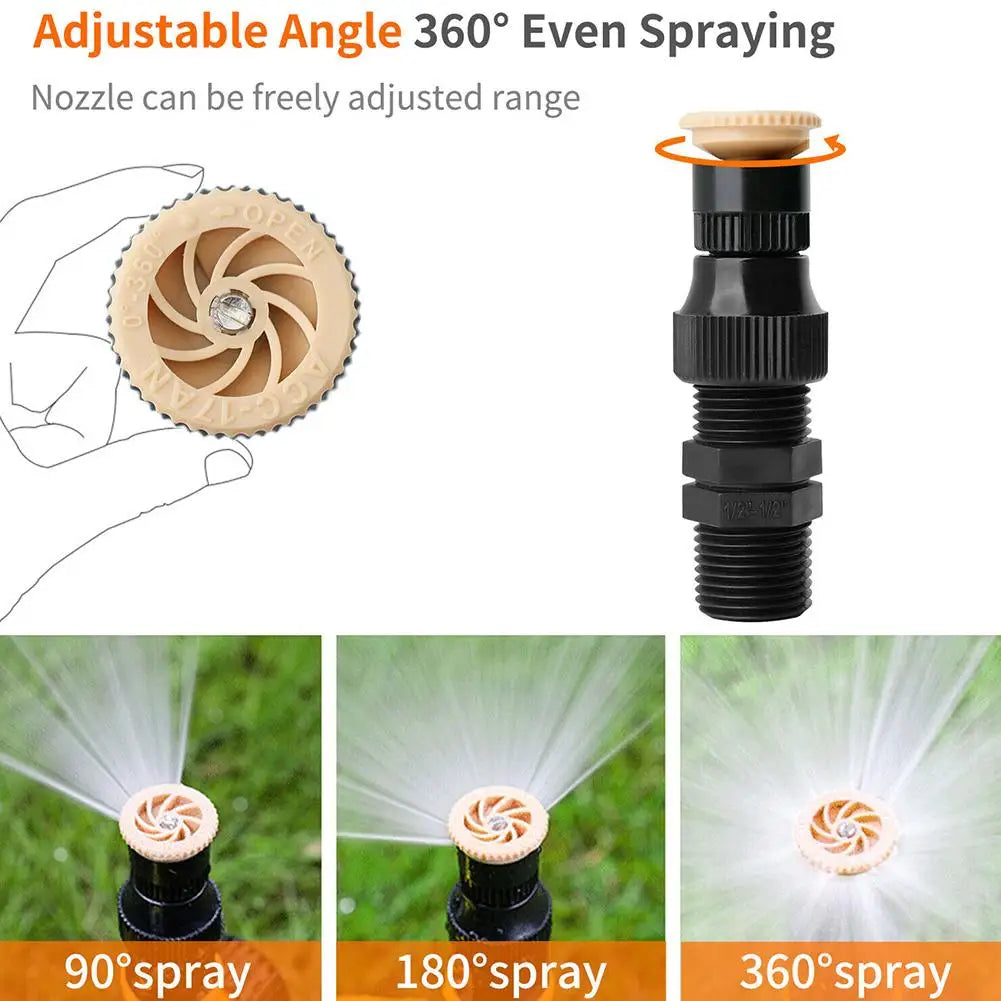 Garden Sprinkler 360° Rotation Irrigation Watering System Automatic Agriculture Lawn Farm Greenhouse Plant Watering Sprinkler