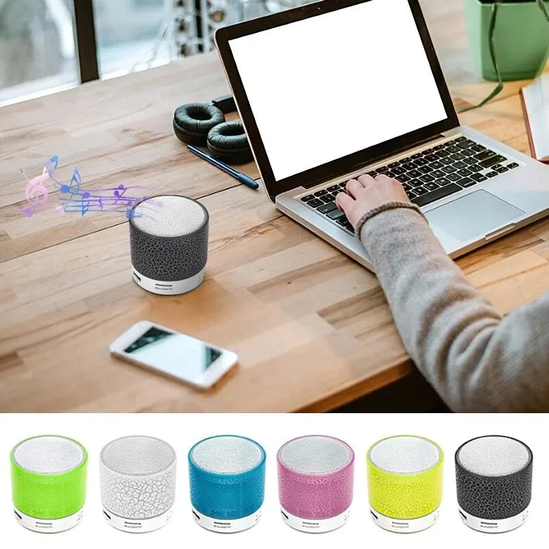 Bluetooth Mini Speaker Wireless Speaker Colorful LED TF Card USB Subwoofer Portable MP3 Music Sound Column For PC Phone