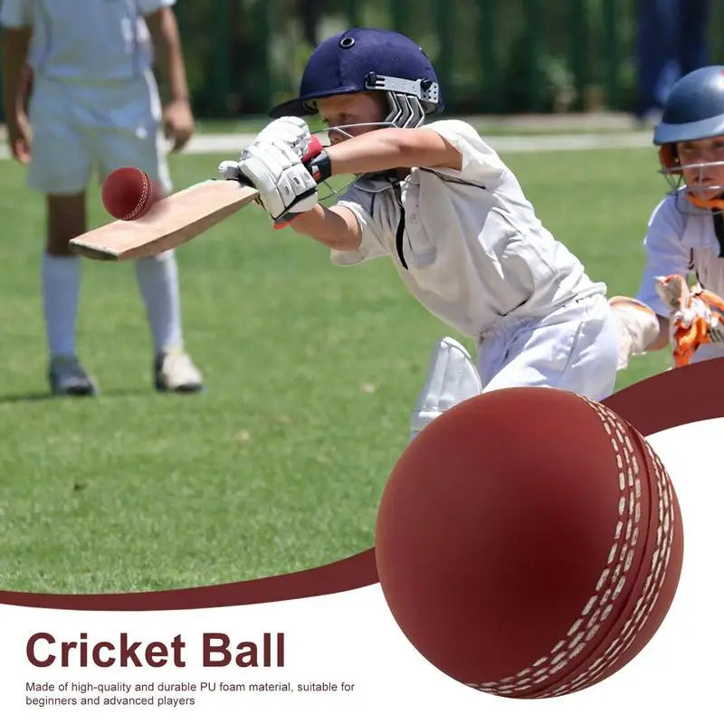 3pcs Cricket Ball Durable PU Training Balls Sports Wind Swinging Bouncing Spinning Cricket Balls for  Practice Portable Training