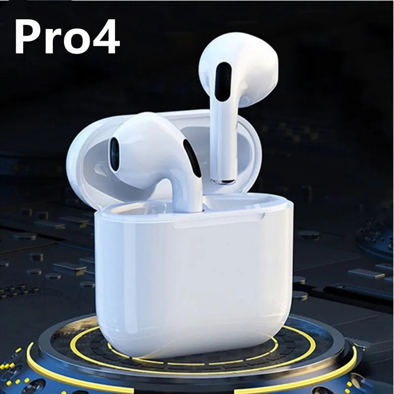 Pro 4 TWS Wireless Headphones Earphone Bluetooth-compatible 5.0 Waterproof Headset with Mic for Xiaomi iPhone Pro4 Earbuds