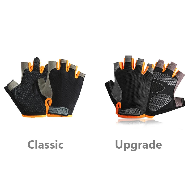 Professional Gym Fitness Breathable Anti-Slip Women Men Half Finger Summer Fishing Cycling Fingerless Gloves Female Bicycle Bike