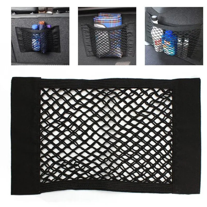 Car Back Rear Mesh Trunk Seat Elastic String Net Storage Bag