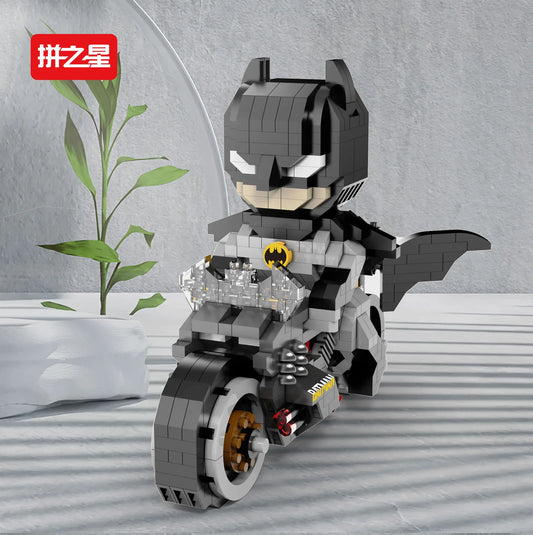 Batman 3D Puzzle Micro Building Blocks Figure DC Superman Motorcycle Super Heroes Model Movie Mini Bricks Toys For Kids Gifts