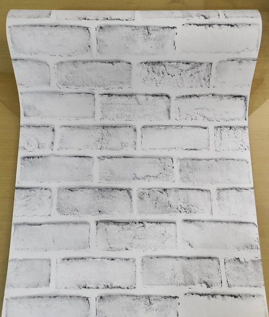 10m PVC White Brick Pattern Thick Wallpaper for Home Living Room Decor Vinyl Self Adhesive Waterproof Bedroom Wall Sticekrs