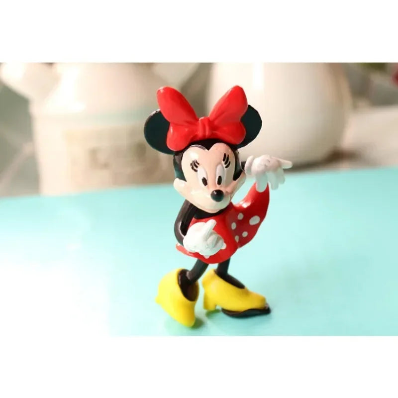 Disney Kawaii Anime Figures Mickey Mouse Minnie Mouse Birthday Party Cake Decoration Random 1 Pcs PVC Anime Figures Kids Toys