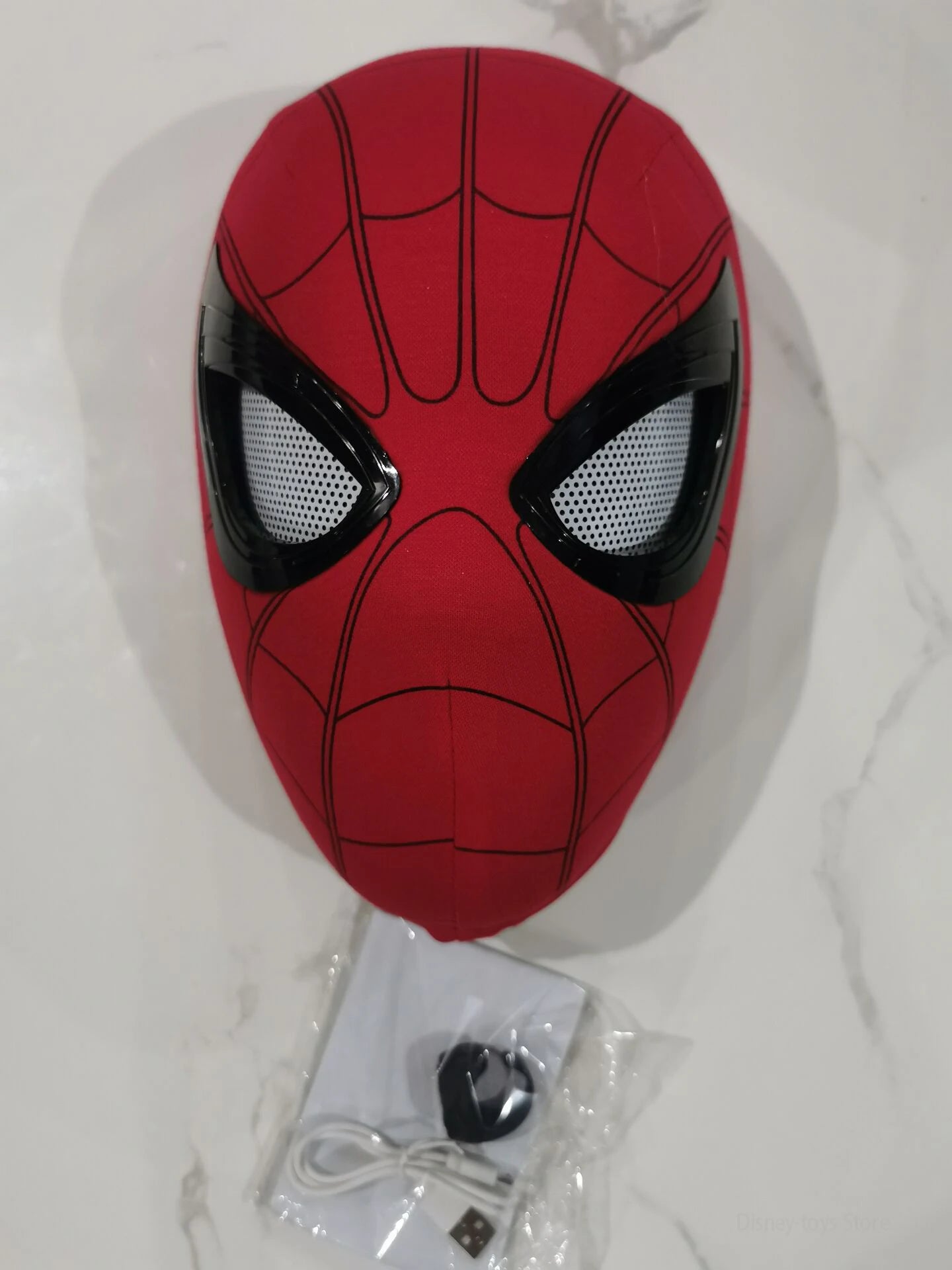 Mascara Spiderman Headgear Cosplay Moving Eyes Electronic Mask Spider Man 1:1 Remote Control Elastic Toys for Adults Kids Gift