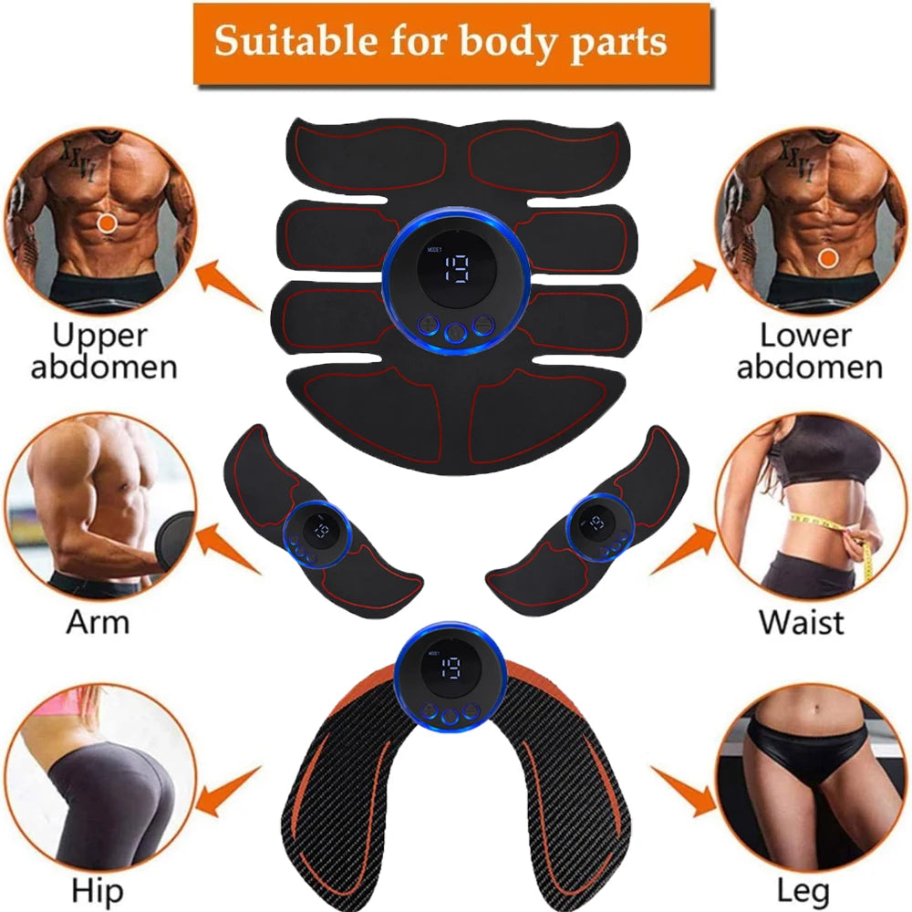 Chargeable Sport Muscle Stimulator Fitness Equipment EMS ABS Abdominal Trainer Weight Loss Body Slimming Anti Cellulite Hip Lift