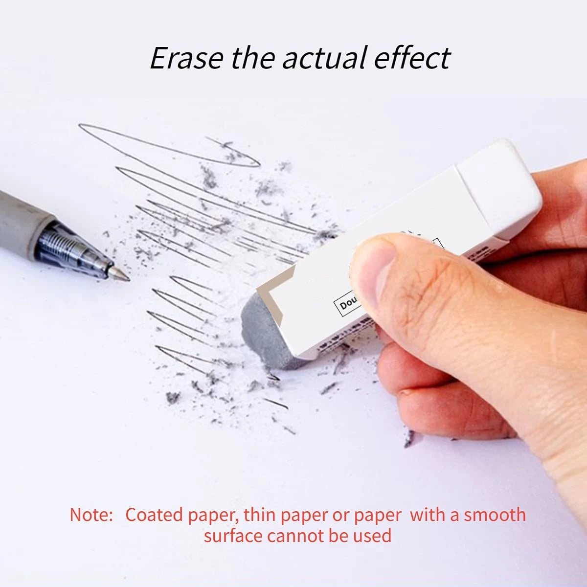 4Pcs Frosted Eraser School Office Traceless Matte Erasers Ballpoint Pen Ink Pen Pencil Writing Correction Sand Eraser Stationary