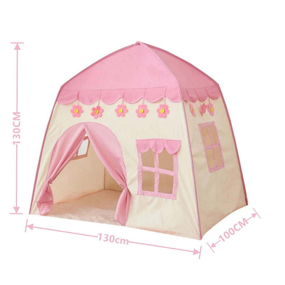 Children's Tent Indoor Outdoor Games Garden Tipi Princess Castle Folding Cubby Toys Tents Enfant Room House Teepee Playhouse