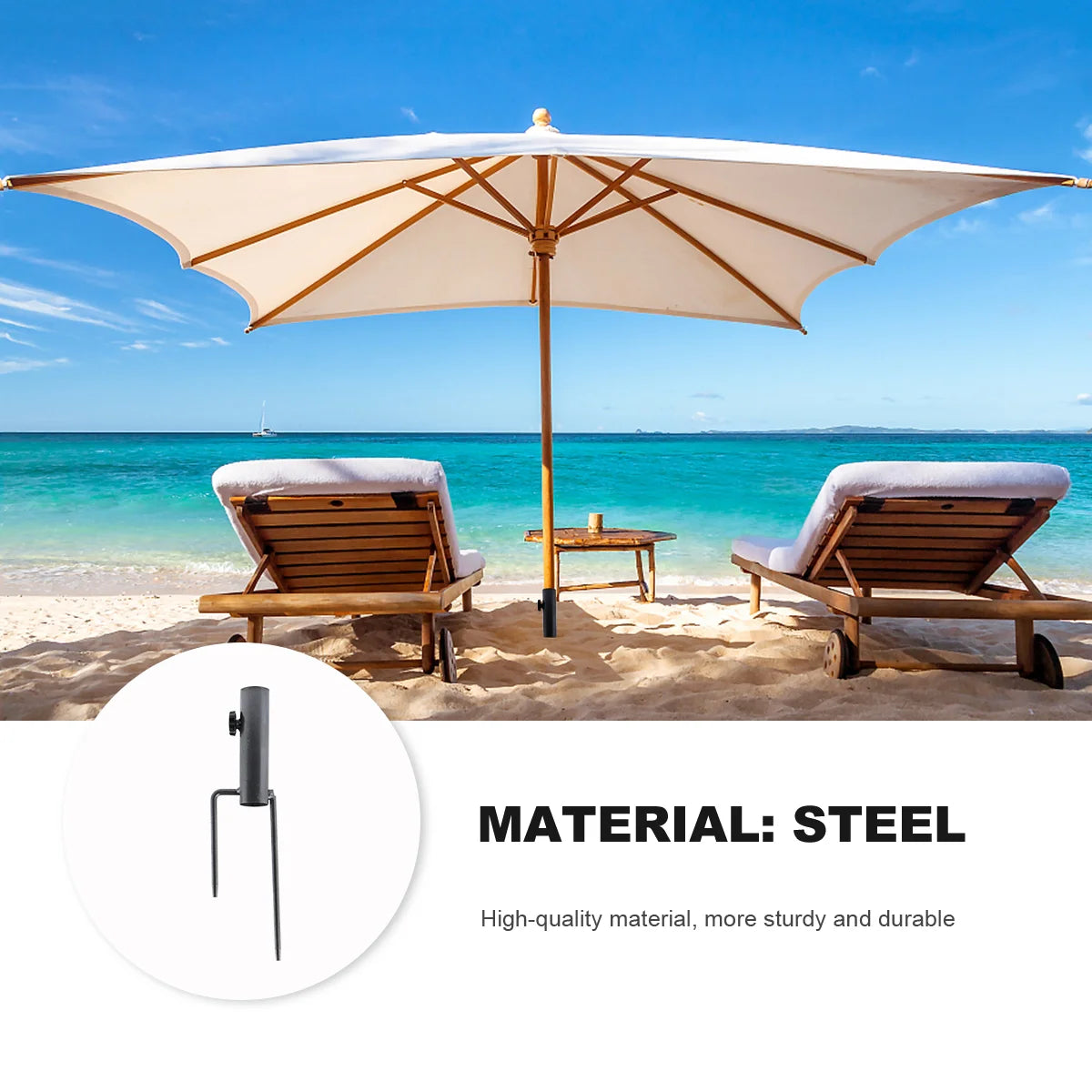 Beach Umbrella Holder Stand Outdoor Beach Umbrella Holder Sunshade Ground Plug For Grass Ground Tricycle Umbrella Holder