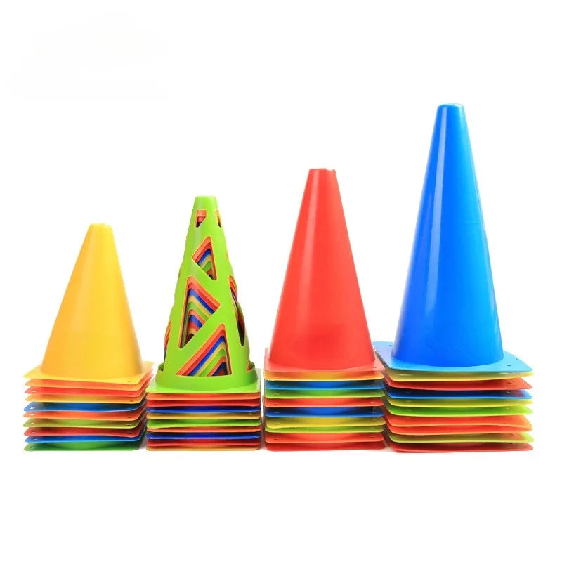 10Pcs Soccer Training Sign Dish Bucket Pressure Resistant Cone Marker Disc Marker Bucket Football Agility Training Sports Saucer