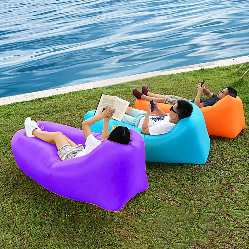 Air Sofa Versatile Sleeping Bag Inflatable Air Lazy Sofa Foldable Sofa Chair  Fashion Manufacturers Lazy Chair for Outdoor