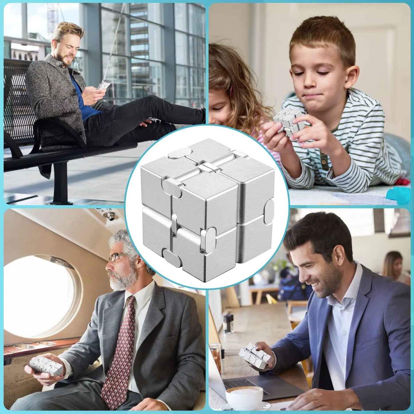 Magic Cube Stress Relief Toy Infinity Cube Portable Educational Toys Decompresses Relax Toys for Children Adults