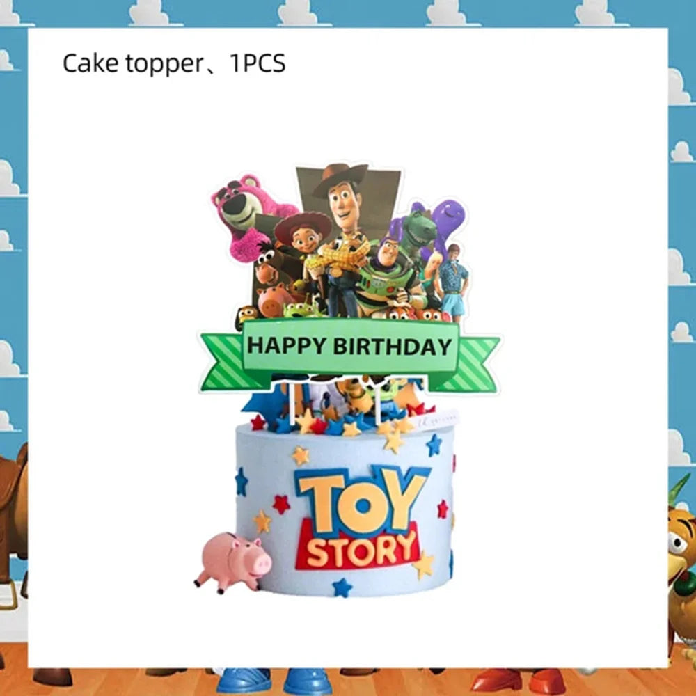 Toy Story Cake Topper Cupcake Toppers for Kids Toys Inspired Story Birthday Party Supplies Buzz Lightyear Party Cake Decorations