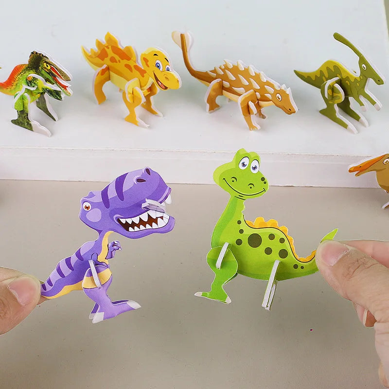 30Pc 3D Dinosaur Paper Jigsaw Puzzles Party Favor Kids Toys Birthday Party Giveaway Classroom Treasure Box Rewards Pinata Filler