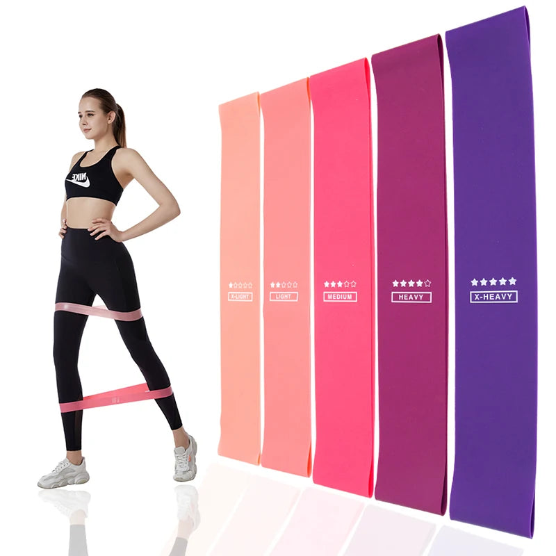 5 Levels Resistance Bands Pilates Sport Rubber Fitness Mini Bands Exercise Fitness Extender Hates Crossfit Workout Gym Equipment